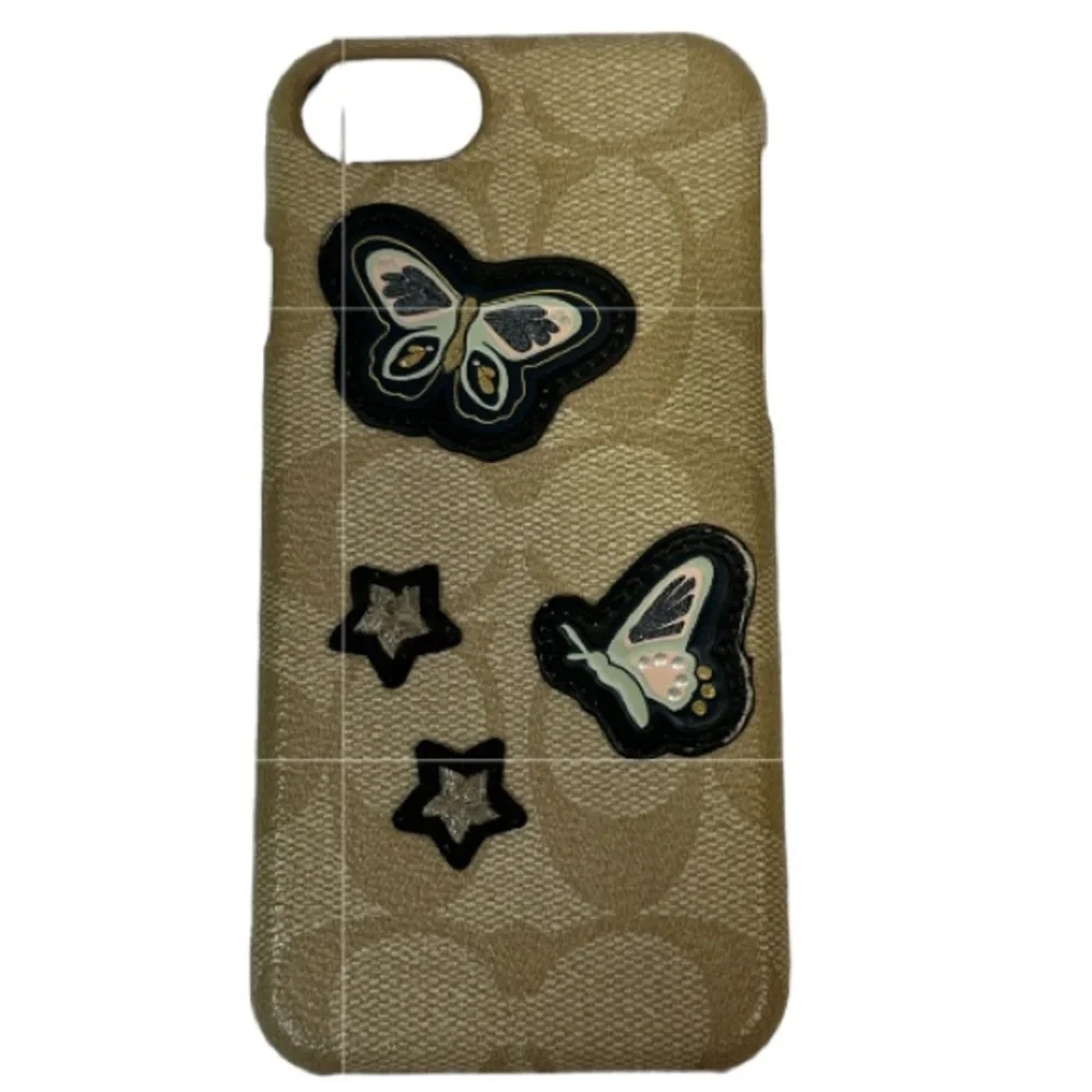 Coach iPhone 12 Mini | Signature Canvas Embellished With Butterflies Case EUC